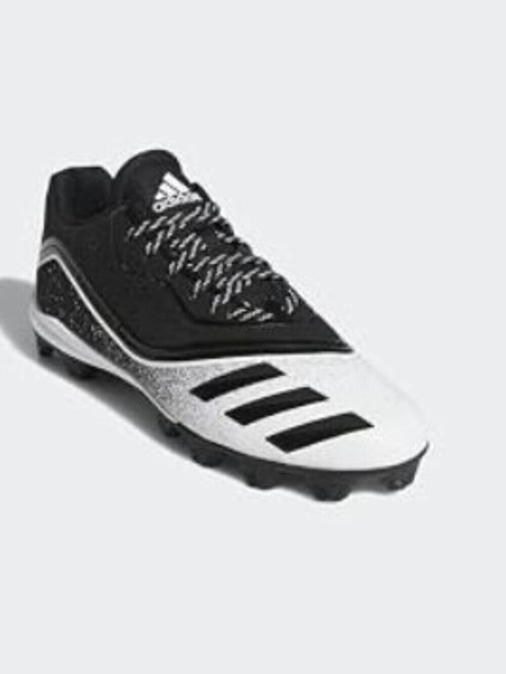 NWT Adidas Men's Icon V MD Baseball Cleats Sz 15 Black White Logo Low Non-Metal